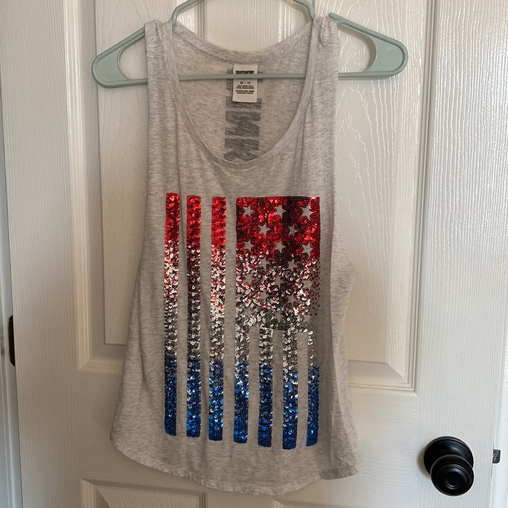 Victoria Secret PINK Sequined Flag Tank